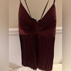 NWT Banana Republic burgundy satin tank XS